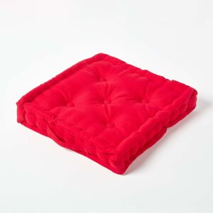 Homescapes Red Cotton Floor Cushion - Floor Cushion Homescapes Red Cotton Floor Cushion - Floor Cushion