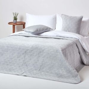 Homescapes Velvet Eternity Rings Bedspread, 200 x 200 cm, Grey, Geometric, For Double Bed, 78 x 78" Homescapes Velvet Eternity Rings Bedspread, 200 x 200 cm, Grey, Geometric, For Double Bed, 78 x 78"