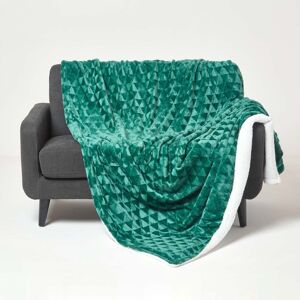 Homescapes Velvet Geometric Throw, 130 x 160 cm, Emerald Green, Triangles, For Bed or Sofa, Handcrafted, OEKO-TEX Certified, 51 x 63" Homescapes Velvet Geometric Throw, 130 x 160 cm, Emerald Green, Triangles, For Bed or Sofa, Handcrafted, OEKO-TEX Certified, 51 x 63"