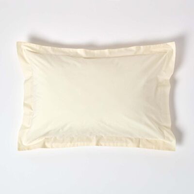 Homescapes Cream Egyptian Cotton Oxford Pillowcase 200 TC, Standard Size Homescapes Cream Egyptian Cotton Oxford Pillowcase 200 TC, Standard Size