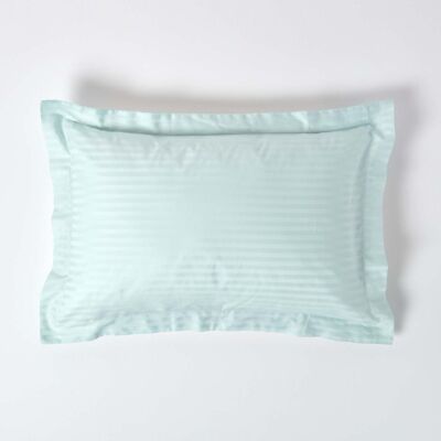 Homescapes Egyptian Cotton Satin Stripe Oxford Pillowcase - Blue - 330 TC Homescapes Egyptian Cotton Satin Stripe Oxford Pillowcase - Blue - 330 TC