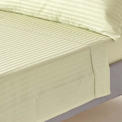 Homescapes 100% Egyptian Cotton 330 TC Single Flat Sheet, Luxury Satin Stripe, Sage Green, OEKO-TEX Certified, Machine Washable Homescapes 100% Egyptian Cotton 330 TC Single Flat Sheet, Luxury Satin Stripe, Sage Green, OEKO-TEX Certified, Machine Washable