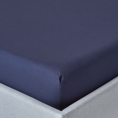 Homescapes 100% Egyptian Cotton 200 TC King Fitted Sheet, 30 cm Deep, Navy Blue, Elasticated, Machine Washable, Hypoallergenic Homescapes 100% Egyptian Cotton 200 TC King Fitted Sheet, 30 cm Deep, Navy Blue, Elasticated, Machine Washable, Hypoallergenic