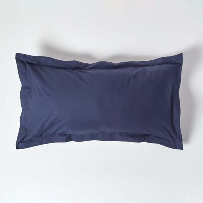 Homescapes Navy Blue Egyptian Cotton Oxford Pillowcase 200 TC, King Size Homescapes Navy Blue Egyptian Cotton Oxford Pillowcase 200 TC, King Size