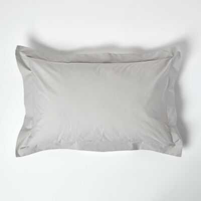 Homescapes Silver Grey Egyptian Cotton Oxford Pillowcase 200 TC, Standard Size Homescapes Silver Grey Egyptian Cotton Oxford Pillowcase 200 TC, Standard Size