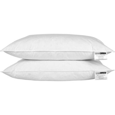 Homescapes White Duck Feather Pillow Pair - Pillow Homescapes White Duck Feather Pillow Pair - Pillow