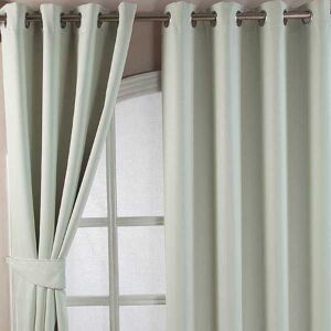 Homescapes Ivory Herringbone Chevron Blackout Curtains Pair Eyelet Style, 66x90" Homescapes Ivory Herringbone Chevron Blackout Curtains Pair Eyelet Style, 66x90"