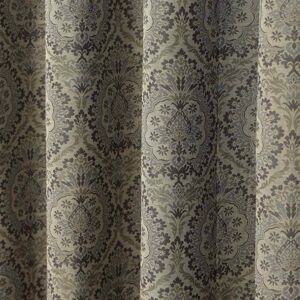 Homescapes Grey Jacquard Curtain Floral Damask Design Fully Lined - 90" X 72" Drop Homescapes Grey Jacquard Curtain Floral Damask Design Fully Lined - 90" X 72" Drop