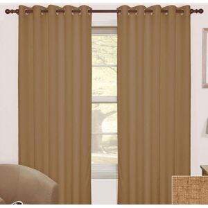 Homescapes Latte Thermal Blackout Eyelet Curtain Pair, 90 x 72" Homescapes Latte Thermal Blackout Eyelet Curtain Pair, 90 x 72"