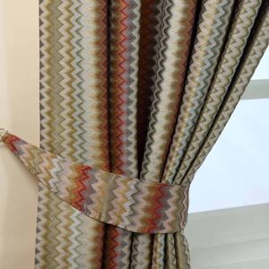Homescapes Multi-Colour Zig Zag Jacquard Curtain Tie Back Pair - Curtain Tieback Homescapes Multi-Colour Zig Zag Jacquard Curtain Tie Back Pair - Curtain Tieback