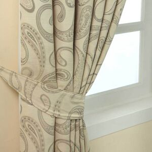 Homescapes Cream Paisley Jacquard Curtain Tie Back Pair - Curtain Tie Back Homescapes Cream Paisley Jacquard Curtain Tie Back Pair - Curtain Tie Back