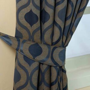 Homescapes Homescapes Modern Wave Jacquard Curtain Tie Back Pair - Curtain Tie Back Homescapes Homescapes Modern Wave Jacquard Curtain Tie Back Pair - Curtain Tie Back
