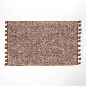 Homescapes Chocolate Brown Speckled 100% Cotton Bath Mat with Pom Pom Edges, 50 x 80 cm, Machine Washable, Super Absorbent, Soft and Tufted, Non-Slip Homescapes Chocolate Brown Speckled 100% Cotton Bath Mat with Pom Pom Edges, 50 x 80 cm, Machine Washable, Super Absorbent, Soft and Tufted, Non-Slip