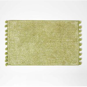 Homescapes Sage Green Speckled 100% Cotton Bath Mat with Pom Pom Edges, 50 x 80 cm, Machine Washable, Super Absorbent, Soft and Tufted, Non-Slip Homescapes Sage Green Speckled 100% Cotton Bath Mat with Pom Pom Edges, 50 x 80 cm, Machine Washable, Super Absorbent, Soft and Tufted, Non-Slip