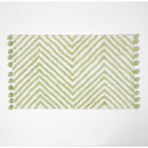 Homescapes Green Zig Zag Non-Slip Bath Mat with Pom Pom Edges, 50 x 80 cm, Machine Washable, Super Absorbent, Soft and Tufted, OEKO-TEX® certified Homescapes Green Zig Zag Non-Slip Bath Mat with Pom Pom Edges, 50 x 80 cm, Machine Washable, Super Absorbent, Soft and Tufted, OEKO-TEX® certified