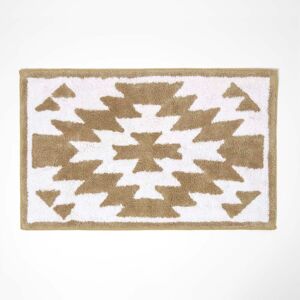 Homescapes Beige and White Aztec Kilim Design 100% Cotton Bath Mat, 50 x 80 cm, Machine Washable, Super Absorbent, Soft and Tufted, Non-Slip Reverse Homescapes Beige and White Aztec Kilim Design 100% Cotton Bath Mat, 50 x 80 cm, Machine Washable, Super Absorbent, Soft and Tufted, Non-Slip Reverse