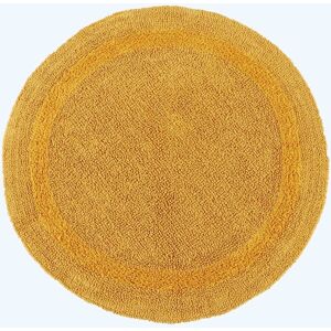 Homescapes Luxury Reversible Mustard Yellow Round 100% Cotton Bath Mat, 80 cm Round, Machine Washable, Super Absorbent, Soft and Tufted, Eco Friendly Homescapes Luxury Reversible Mustard Yellow Round 100% Cotton Bath Mat, 80 cm Round, Machine Washable, Super Absorbent, Soft and Tufted, Eco Friendly