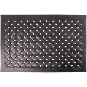 Homescapes Black Braided Rubber Non Slip Doormat Homescapes Black Braided Rubber Non Slip Doormat