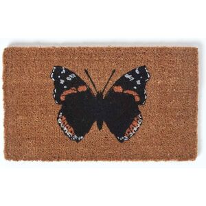 Homescapes Red Admiral Butterfly Coir Non-Slip Door Mat - Door Mat Homescapes Red Admiral Butterfly Coir Non-Slip Door Mat - Door Mat