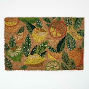Homescapes Citrus Coir Doormat, 40 x 60 cm, Yellow, Orange, Green, Non-Slip Backing, Durable Homescapes Citrus Coir Doormat, 40 x 60 cm, Yellow, Orange, Green, Non-Slip Backing, Durable
