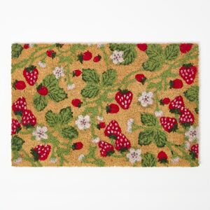 Homescapes Strawberry Coir Doormat, 40 x 60 cm, Red, Green, Non-Slip Backing, Durable Homescapes Strawberry Coir Doormat, 40 x 60 cm, Red, Green, Non-Slip Backing, Durable