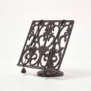 Homescapes Brown Cast Iron Cookbook Stand Recipe Book Holder Homescapes Brown Cast Iron Cookbook Stand Recipe Book Holder