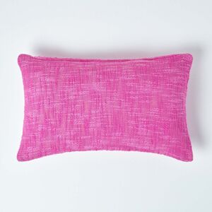 Homescapes Nirvana Cotton Pink Rectangular Cushion Cover, 30 x 50 cm Homescapes Nirvana Cotton Pink Rectangular Cushion Cover, 30 x 50 cm
