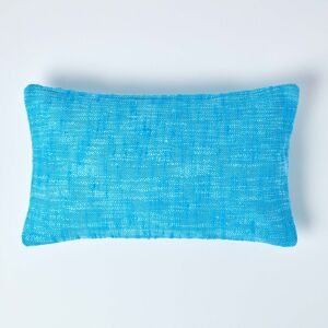 Homescapes Nirvana Cotton Teal Rectangular Cushion Cover, 30 x 50 cm Homescapes Nirvana Cotton Teal Rectangular Cushion Cover, 30 x 50 cm