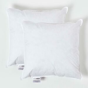 Homescapes 2 Pack Luxury Duck Feather Cushion Pad Insert 45 x 45 cm Ethical, 100% Cotton Cover, Machine Washable, Bounce-Back, 18 x 18" Inner Homescapes 2 Pack Luxury Duck Feather Cushion Pad Insert 45 x 45 cm Ethical, 100% Cotton Cover, Machine Washable, Bounce-Back, 18 x 18" Inner