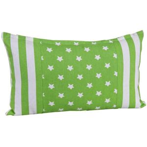 Homescapes Cotton Green Stripe Stars Cushion Cover - Cushion Cover Homescapes Cotton Green Stripe Stars Cushion Cover - Cushion Cover