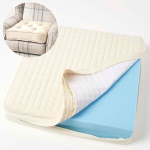 Homescapes Spare Cotton Armchair Booster Cushion Cover, 50 x 50 cm, Cream, 100% Cotton Cover, Carry handle, Zip Closure, Machine Washable Homescapes Spare Cotton Armchair Booster Cushion Cover, 50 x 50 cm, Cream, 100% Cotton Cover, Carry handle, Zip Closure, Machine Washable