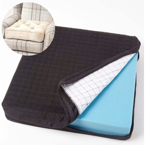 Homescapes Spare Faux Suede Armchair Booster Cushion Cover, 50 x 50 cm, Black, Carry handle, Zip Closure, Machine Washable, High Density Filling Homescapes Spare Faux Suede Armchair Booster Cushion Cover, 50 x 50 cm, Black, Carry handle, Zip Closure, Machine Washable, High Density Filling