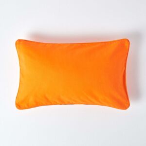 Homescapes Orange Cotton Cushion Cover - Rectangular 30x50cm Homescapes Orange Cotton Cushion Cover - Rectangular 30x50cm