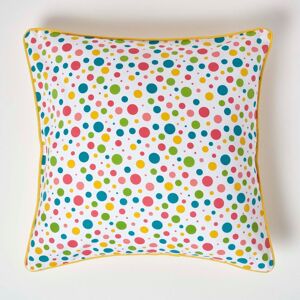 Homescapes Cotton Multi Colour Polka Dots Cushion Cover - Cushion Cover Homescapes Cotton Multi Colour Polka Dots Cushion Cover - Cushion Cover
