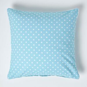 Homescapes Cotton Blue Polka Dots Cushion Cover, 60 x 60 cm Homescapes Cotton Blue Polka Dots Cushion Cover, 60 x 60 cm