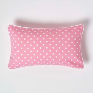 Homescapes Cotton Pink Polka Dots Cushion Cover - Cushion Cover Homescapes Cotton Pink Polka Dots Cushion Cover - Cushion Cover