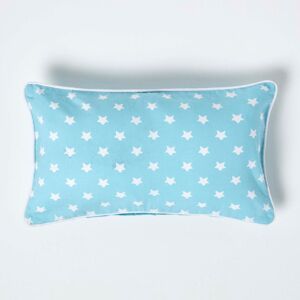Homescapes Cotton Blue Stars Rectangular Cushion Cover, 30 x 50 cm Homescapes Cotton Blue Stars Rectangular Cushion Cover, 30 x 50 cm