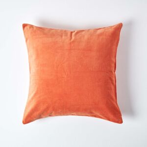 Homescapes Luxury Burnt Orange Cotton Velvet Cushion Cover Large Square 60 x 60cm Homescapes Luxury Burnt Orange Cotton Velvet Cushion Cover Large Square 60 x 60cm