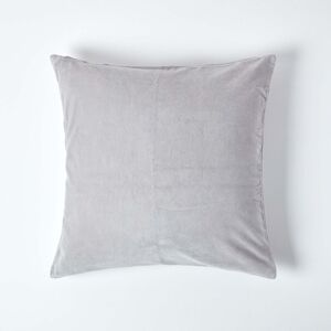 Homescapes Luxury Silver Grey Cotton Velvet Cushion Cover Large Square 60 x 60cm Homescapes Luxury Silver Grey Cotton Velvet Cushion Cover Large Square 60 x 60cm