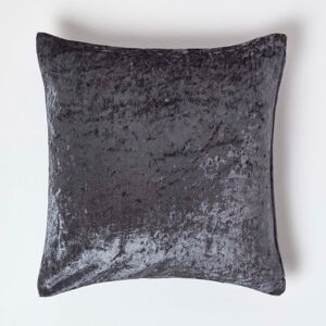 Homescapes Dark Grey Luxury Crushed Velvet Cushion Cover, 45 x 45 cm Homescapes Dark Grey Luxury Crushed Velvet Cushion Cover, 45 x 45 cm