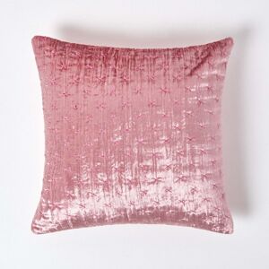 Homescapes Blush Pink Crushed Velvet Cushion Cover - Cushion Cover Homescapes Blush Pink Crushed Velvet Cushion Cover - Cushion Cover