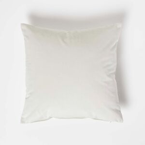 Homescapes Cream Velvet Cushion - 45 x 45 cm Luxury Homescapes Cream Velvet Cushion - 45 x 45 cm Luxury