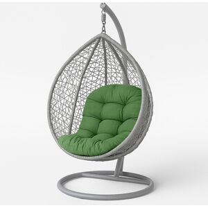 Homescapes 100% Cotton Round Egg Swing Chair Cushion, 80 x 120 cm, Olive Green, Soft Generous Filling, Machine Washable, OEKO-TEX Certified Homescapes 100% Cotton Round Egg Swing Chair Cushion, 80 x 120 cm, Olive Green, Soft Generous Filling, Machine Washable, OEKO-TEX Certified