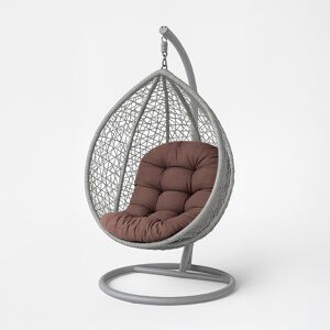 Homescapes 100% Cotton Round Egg Swing Chair Cushion, 80 x 120 cm, Chocolate Brown, Soft Generous Filling, Machine Washable, OEKO-TEX Certified Homescapes 100% Cotton Round Egg Swing Chair Cushion, 80 x 120 cm, Chocolate Brown, Soft Generous Filling, Machine Washable, OEKO-TEX Certified