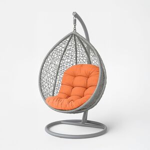 Homescapes 100% Cotton Round Egg Swing Chair Cushion, 80 x 120 cm, Burnt Orange, Soft Generous Filling, Machine Washable, OEKO-TEX Certified Homescapes 100% Cotton Round Egg Swing Chair Cushion, 80 x 120 cm, Burnt Orange, Soft Generous Filling, Machine Washable, OEKO-TEX Certified