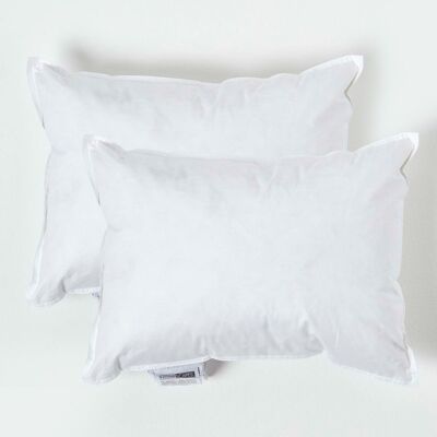 Homescapes Duck Feather Cushion Insert 30x40cm - 2 Pack - Cotton Cover Homescapes Duck Feather Cushion Insert 30x40cm - 2 Pack - Cotton Cover