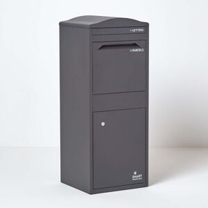 Homescapes Large Curved Top Front Access Dark Grey Smart Parcel Box® Homescapes Large Curved Top Front Access Dark Grey Smart Parcel Box®