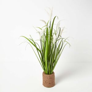 Homescapes Artificial Closed Flower Grass Plant In Rope Pot, 74 cm Tall Homescapes Artificial Closed Flower Grass Plant In Rope Pot, 74 cm Tall