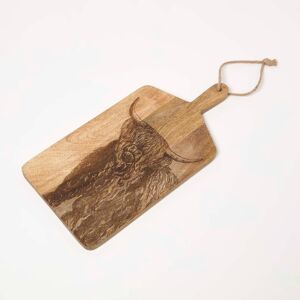 HOMESCAPES Wooden Cow Charcuterie Cheese Board - Cutting Board HOMESCAPES Wooden Cow Charcuterie Cheese Board - Cutting Board