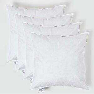 Homescapes 4 Pack Luxury Duck Feather Cushion Pad Insert 60 x 60 cm Ethical, 100% Cotton Cover, Machine Washable, Bounce-Back, 24 x 24" Inner Homescapes 4 Pack Luxury Duck Feather Cushion Pad Insert 60 x 60 cm Ethical, 100% Cotton Cover, Machine Washable, Bounce-Back, 24 x 24" Inner